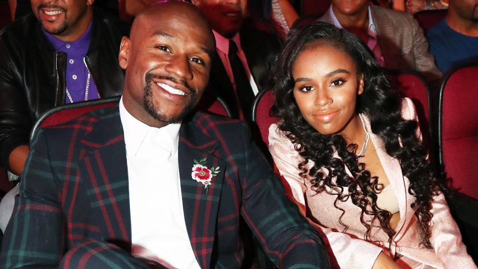 Floyd Mayweather and daughter Iyanna, pictured here in 2017. 