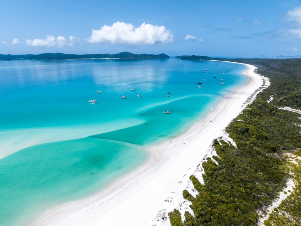 Part of the Whitsunday Islands National Park, Whitehaven Beach is a hit with tourists (Getty Images/iStockphoto)