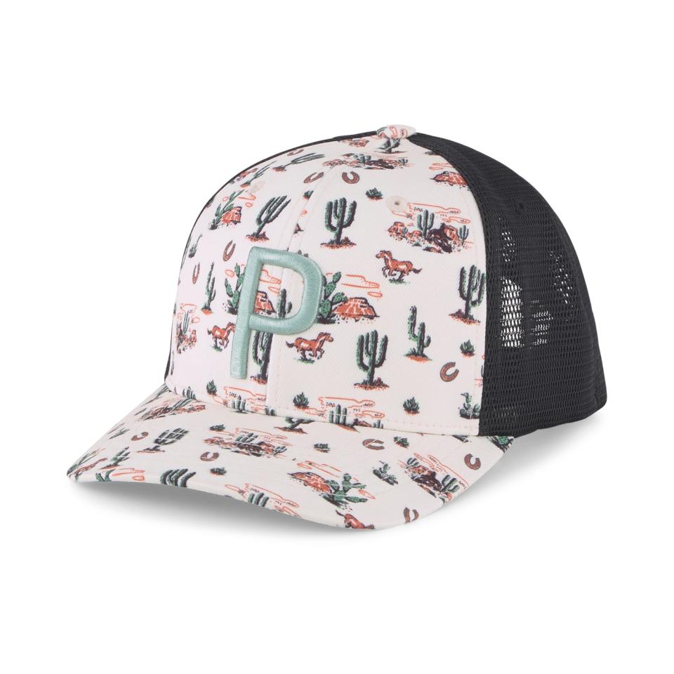 <p><a href="https://www.pumagolf.com/collections/puma-mens-accessories-headwear/products/wild-west-trucker-p-cap" rel="nofollow noopener" target="_blank" data-ylk="slk:Shop Now;elm:context_link;itc:0;sec:content-canvas" class="link ">Shop Now</a></p><p>Puma</p><p>pumagolf.com</p>