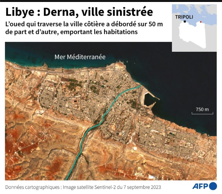 Libye : Derna, ville sinistrée (AFP - Sylvie HUSSON, Laurence SAUBADU)