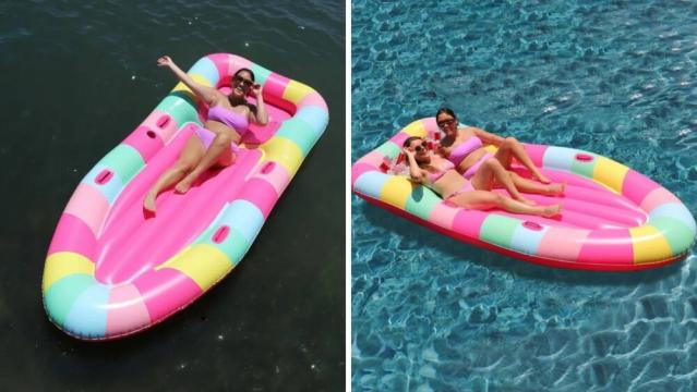 These multi-person pool floats are perfect for your next party or lake day