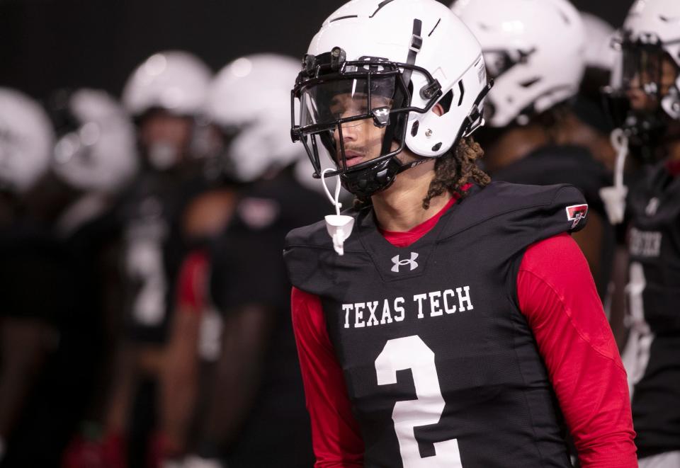 Sophomore cornerback Jalon Peoples (2) was the most pleasant surprise player of the off-season for the Texas Tech football team, Red Raiders coach Joey McGuire said. The Red Raiders began spring football practice on Tuesday.