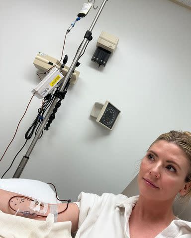 <p>Danielle Maltby/Instagram</p> Danielle Maltby at the doctor during the process of freezing her eggs.