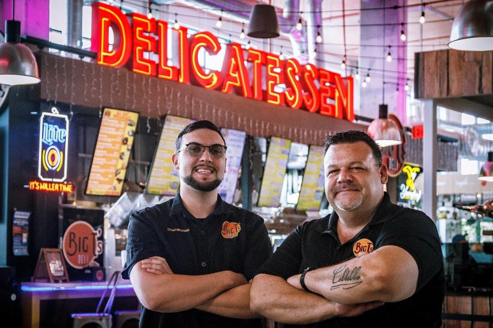 Michael Gervasi, left and Tony "Big T" Gervasi at Big T's Delicatessen at the Delray Beach Market in downtown Delray Beach, Fla., on Monday, May 23, 2022.