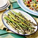 <p>A fragrant and fresh BBQ side dish. This asparagus with lemon and caper butter is an easy summer dish perfect for BBQs and alfresco dining.</p><p><strong>Recipe: <a href="https://www.goodhousekeeping.com/uk/food/recipes/a36828479/asparagus-lemon-caper-butter/" rel="nofollow noopener" target="_blank" data-ylk="slk:Asparagus with Lemon and Caper Butter;elm:context_link;itc:0;sec:content-canvas" class="link ">Asparagus with Lemon and Caper Butter</a></strong></p>