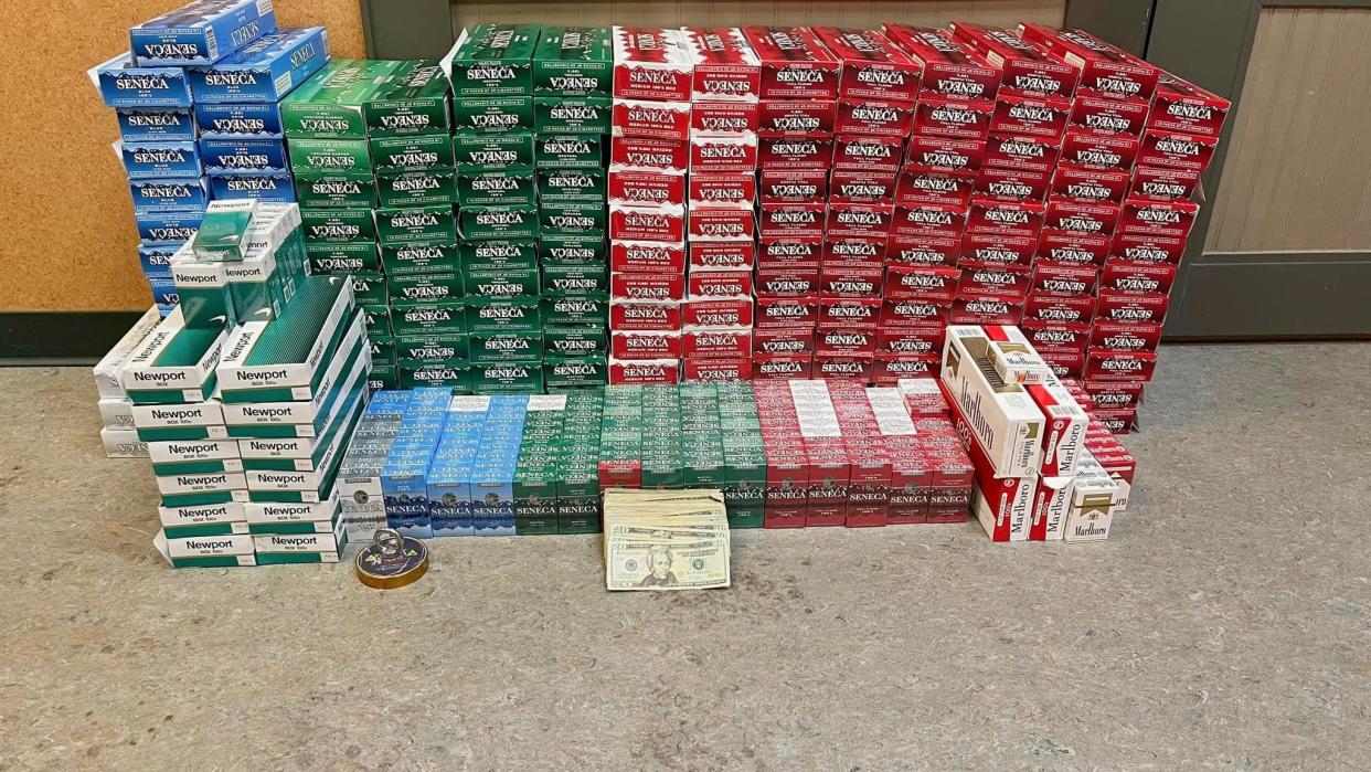 The Rome City Police seized 185 cartons of untaxed cigarettes from the Rome Habib Market following the execution of a search warrant on Monday