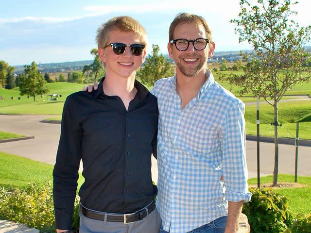 <p>Michael Kutcher Instagram</p> Ashton Kutcher's twin brother Michael with his son Jackson