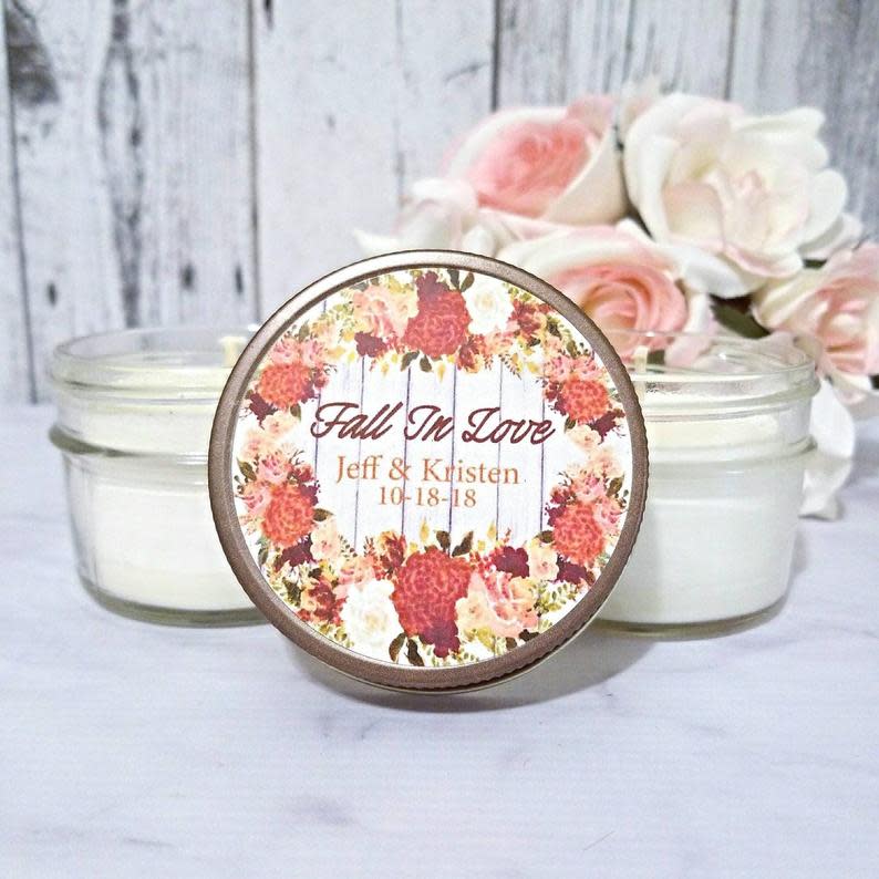 Personalized Candle Favors