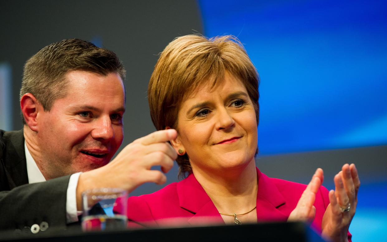 Nicola Sturgeon with her Finance Minister, Derek Mackay - All images Â© Stuart Nicol Photography 2014.