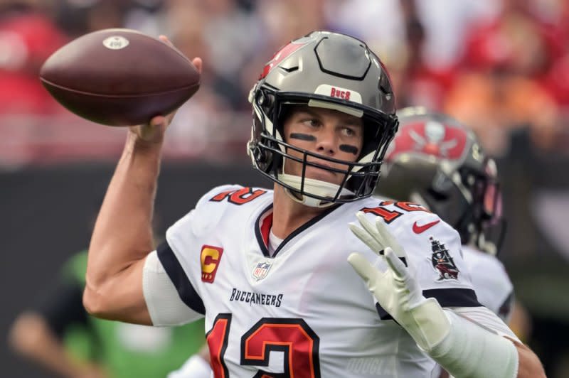 Tom Brady plays for the Tampa Bay Buccaneers in January. File Photo by Steve Nesius/UPI