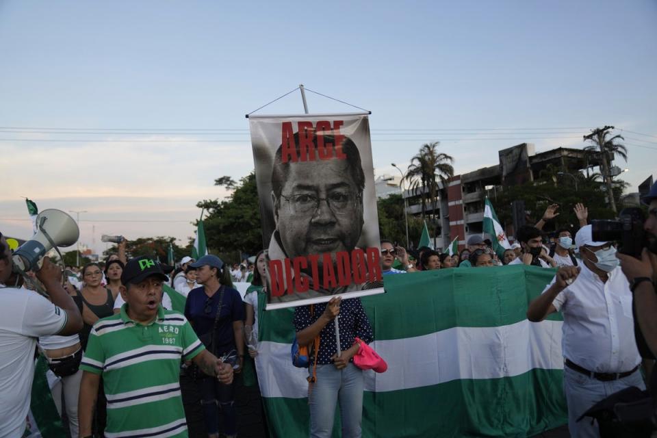 BOLIVIA-PROTESTAS OPOSICIÓN (AP)