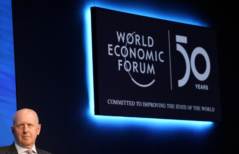 Goldman Sachs' Chairman and CEO David Solomon attends a session at the 50th World Economic Forum (WEF) annual meeting in Davos, Switzerland, January 21, 2020. REUTERS/Denis Balibouse