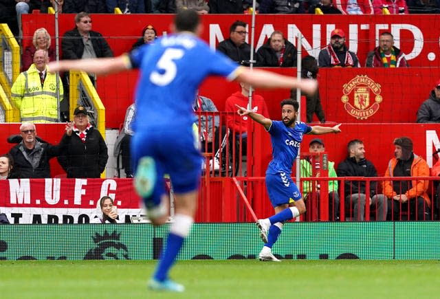 Andros Townsend (right) earned a point for Everton