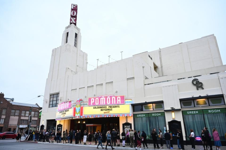 Atmosphere at the opening night of boygenius "the tour" held at The Fox Theater Pomona on April 12, 2023 in Pomona, California.