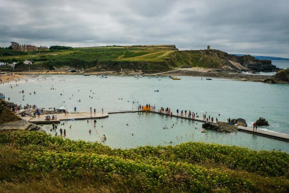 A view over Summerleaze Beach and Bude Sea Pool (Getty Images)