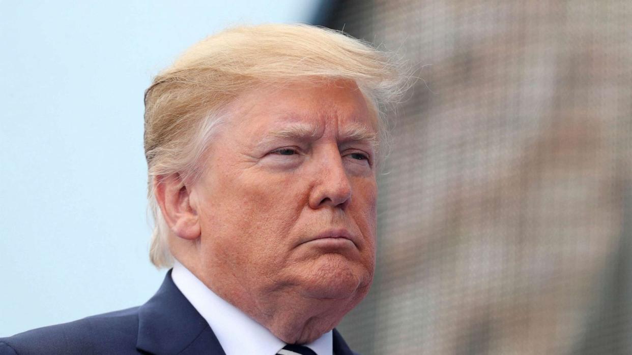 PHOTO: In this June 5, 2019, file photo, President Donald Trump appears at an event in Portsmouth, England. (Star Max/IPx via Getty Images, FILE)