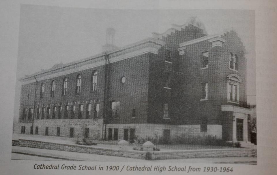 This building was constructed in 1885 after a fire destroyed the original Immaculate Conception Academy, a Catholic boarding school for girls in Belleville. It also housed Cathedral Grade School until 1958 and Cathedral High School until 1964.