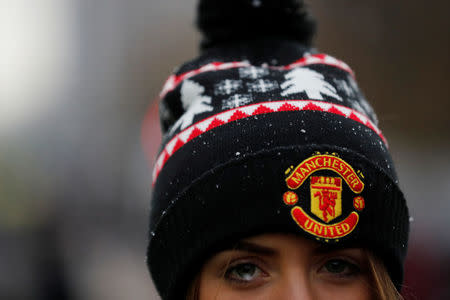 Soccer Football - Premier League - Manchester United vs Manchester City - Old Trafford, Manchester, Britain - December 10, 2017 Fans outside the stadium before the match Action Images via Reuters/Carl Recine