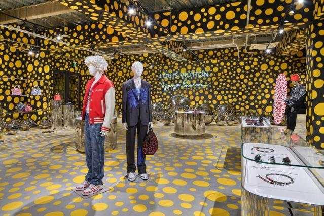 Inside the Louis Vuitton x Yayoi Kusama Pop Up Shop in Soho, NYC