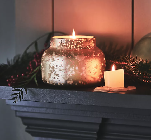 Capri Blue Volcano Gold Jar Candle. (Image via Anthropologie)