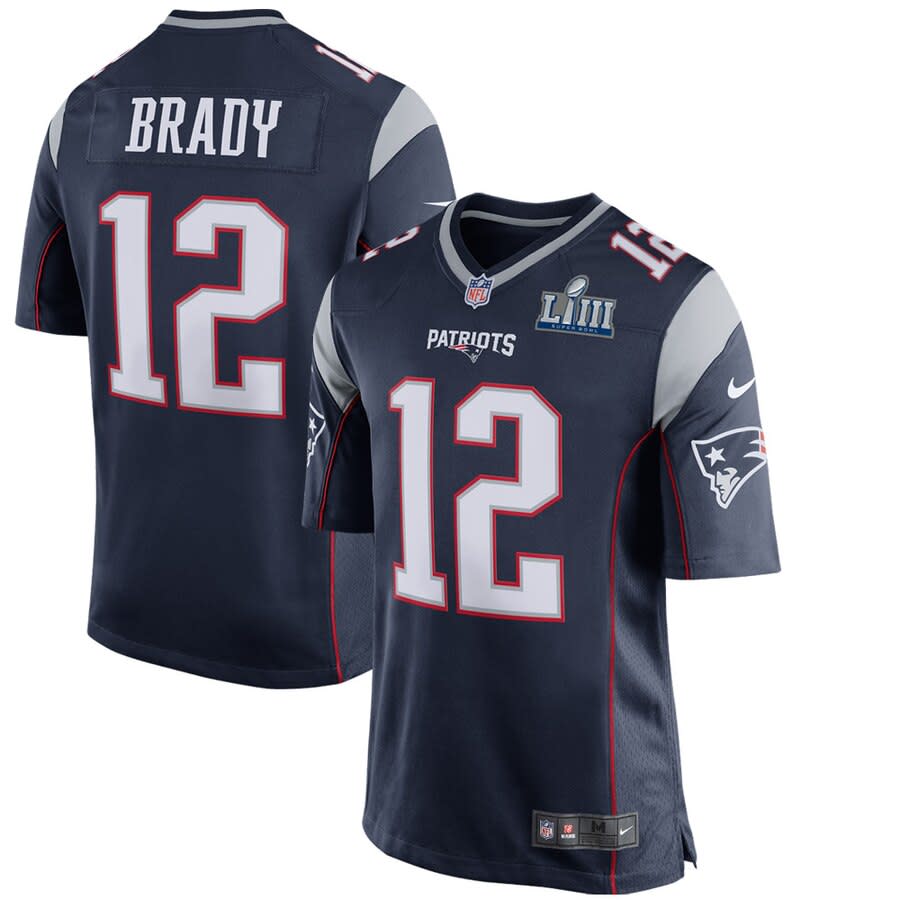 Brady Patriots Super Bowl LIII Game Jersey