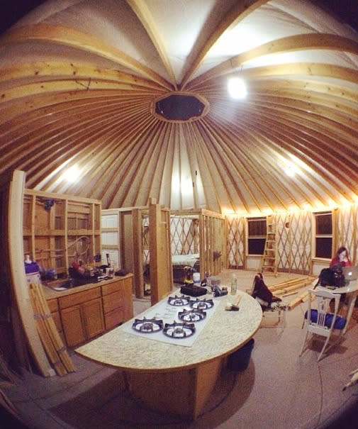 The Busbys’ off-the-grid yurt in Montana