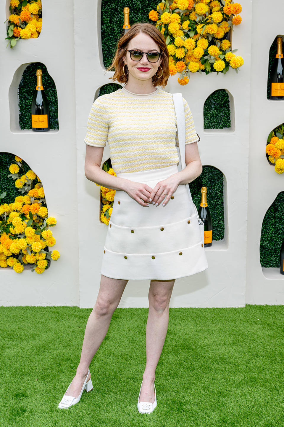 Emma Stone attends the 2023 Veuve Clicquot Polo Classic at Liberty State Park on June 03, 2023 in Jersey City, New Jersey.