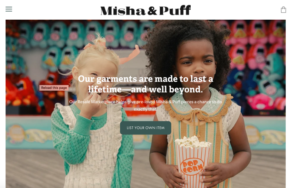 Misha & Puff entered resale with Recurate in October 2021, becoming another name on the list of resale partnerships. - Credit: Courtesy