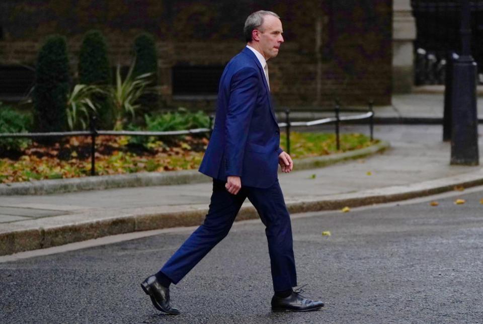 The National: Dominic Raab insists he is ‘always mindful’ of his behaviour