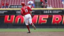 Sep 8, 2018; Cincinnati, OH, USA; Cincinnati Reds first baseman Joey Votto (19) rounds the bases after hitting a grand slam against the San Diego Padres during the second inning at Great American Ball Park. Mandatory Credit: David Kohl-USA TODAY Sports