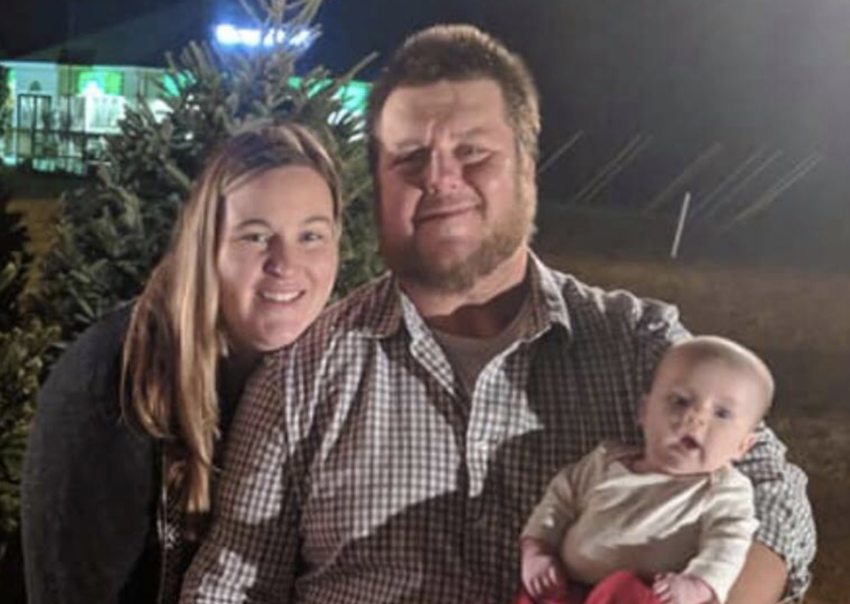 William Joseph “Willbilly” Hathaway pictured with wife Mary and baby daughter, Molly. (Photo: Facebook)