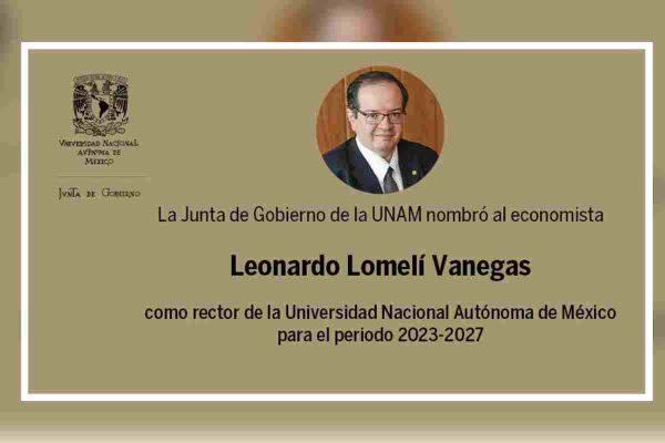 Leonardo Lomelí Vanegas, nuevo rector de la UNAM.