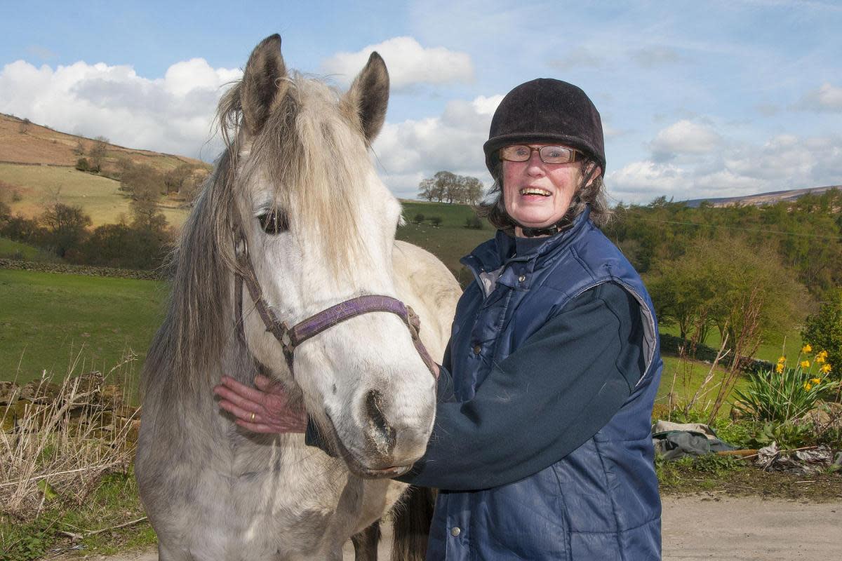 Jean Sanderson was back in the saddle after her fall