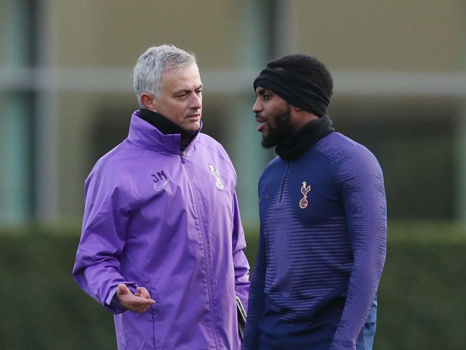 Jose Mourinho talks to Danny Rose: Tottenham Hotspur FC via Getty Images