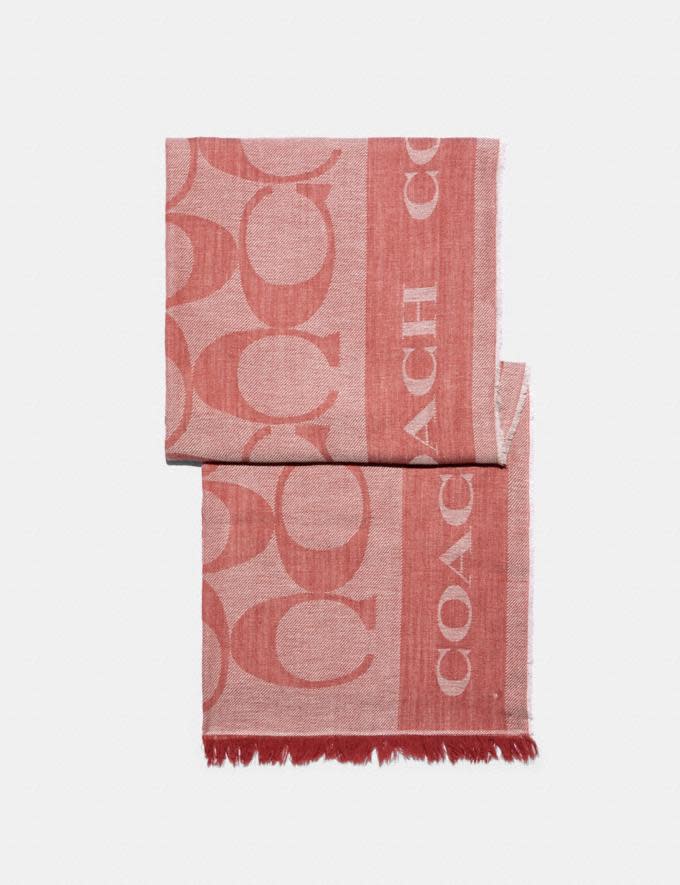 Signature Coach Border Shawl- Coach Outlet. 