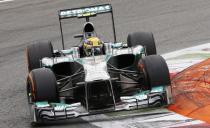 Mercedes Formula One driver Lewis Hamilton of Britain drives during the Italian F1 Grand Prix at the Monza circuit September 8, 2013. REUTERS/Stefano Rellandini (ITALY - Tags: SPORT MOTORSPORT F1)