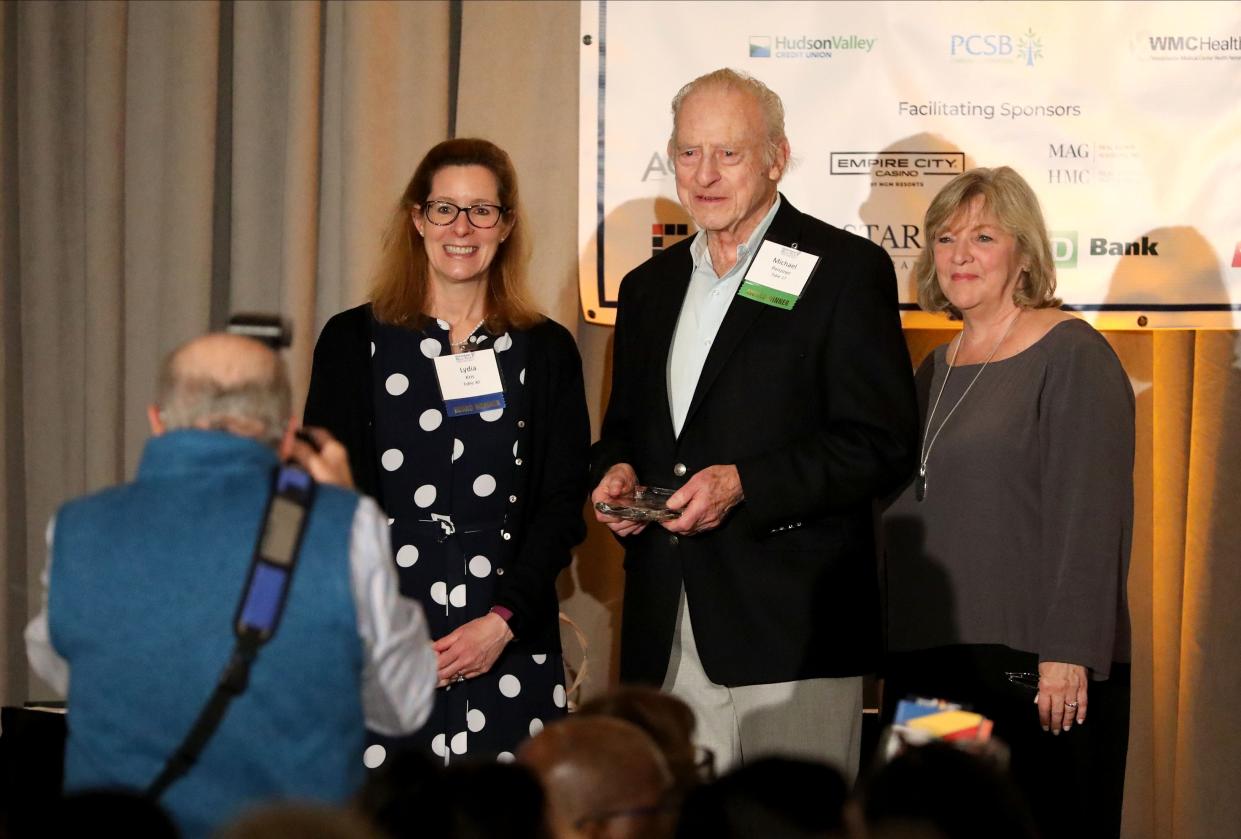 Michael Penziner with Friends of Rye Nature Center, center, and in memoriam of Judy Penziner, was presented with the Going Green Award as Volunteer New York! held their 44th Annual Volunteer Spirit Awards, presented by Regeneron, at the Westchester Marriott in Tarrytown, April 12, 2024. The award was presented by Con Edison.