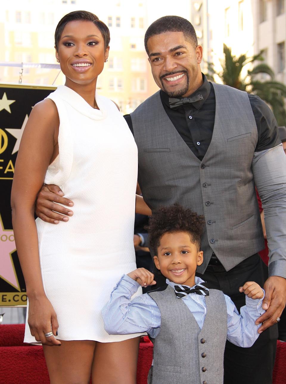 Jennifer Hudson poses with David Daniel Otunga, Sr., David Daniel Otunga Jr as she is honored with a Star on The Hollywood Walk of Fame on November 13, 2013 in Hollywood, California