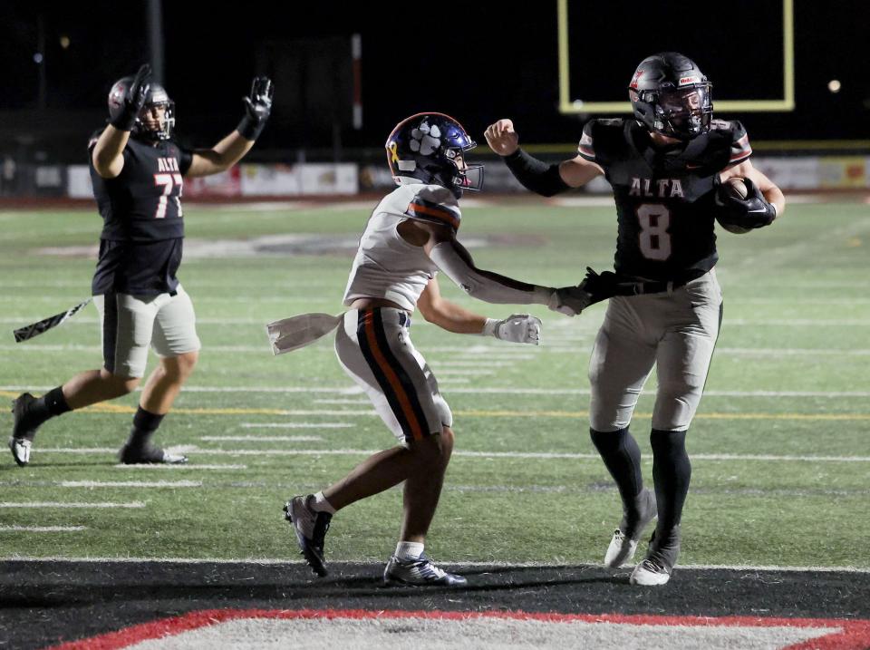 Brighton High School and Alta High School compete in a Week 8 football showdown at Alta High in Sandy on Friday, Sept. 29, 2023. | Laura Seitz, Deseret News