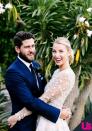 Whitney and Tim pose together after they're officially married.