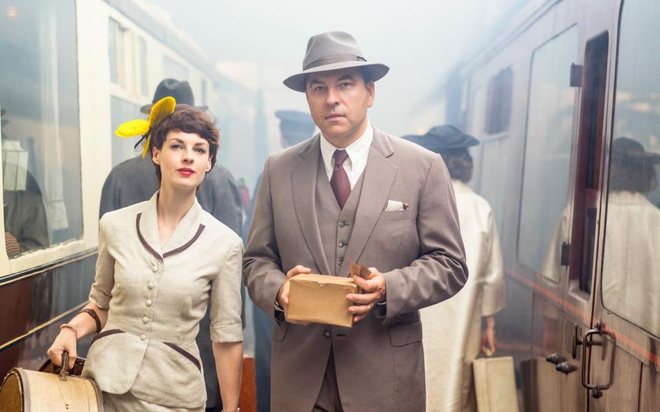 Jessica Raine and David Walliams in the flop Partners in Crime - UKTV