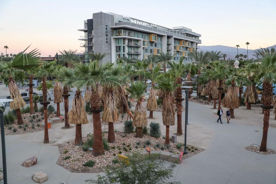 The new downtown park in Palm Springs during its opening celebration on October 20, 2021.