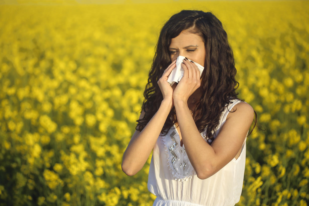 Spring can be an uncomfortable time for hay fever sufferers. (Posed by a model, Getty Images)