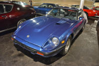 <p>There are several Japanese sports cars in the museum, including this well-preserved Datsun 280ZX. The NACA duct identifies it as one of the last examples built while the leather upholstery suggests it’s a <strong>high-spec model</strong>. It was imported from the US.</p>