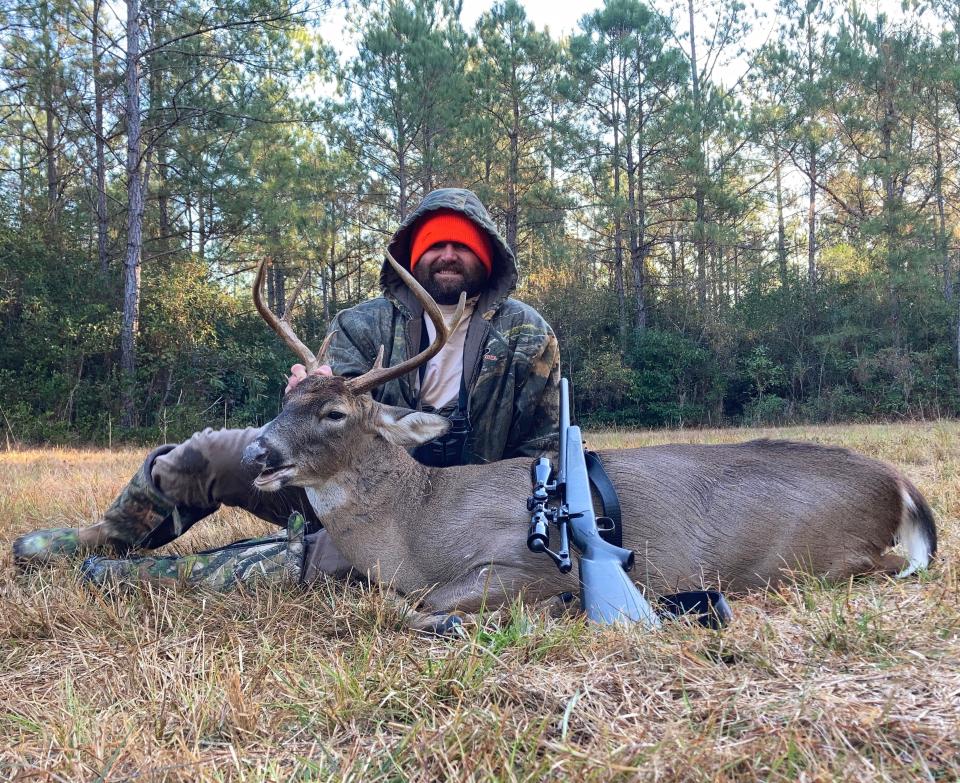 A buck harvested in Sampson County, North Carolina, in 2022. Chronic wasting disease has been detected in a county that borders Sampson.