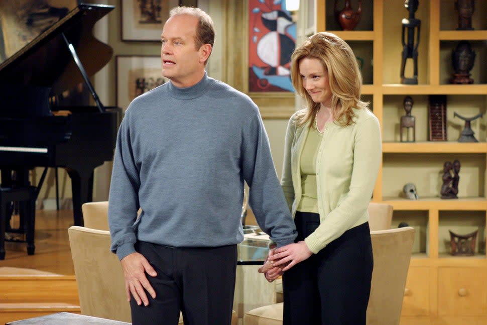 Kelsey Grammer and Laura Linney in the original 'Frasier' series finale, titled 'Goodnight Seattle.'