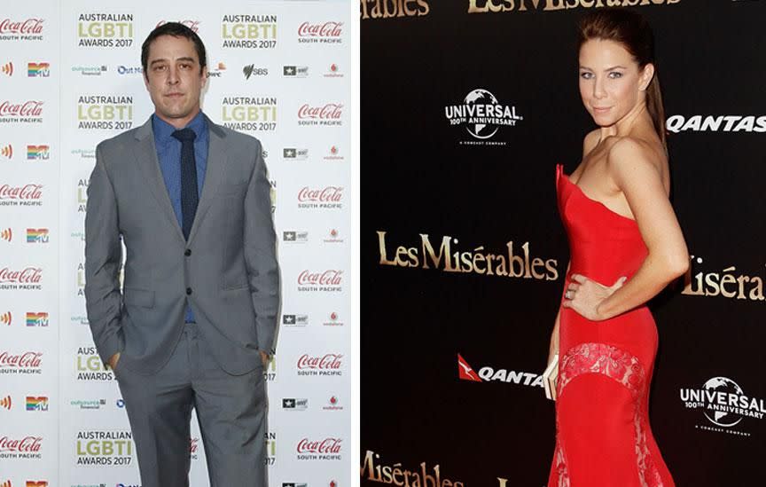 Samuel Johnson (L) and Kate Ritchie (R). Source: Getty