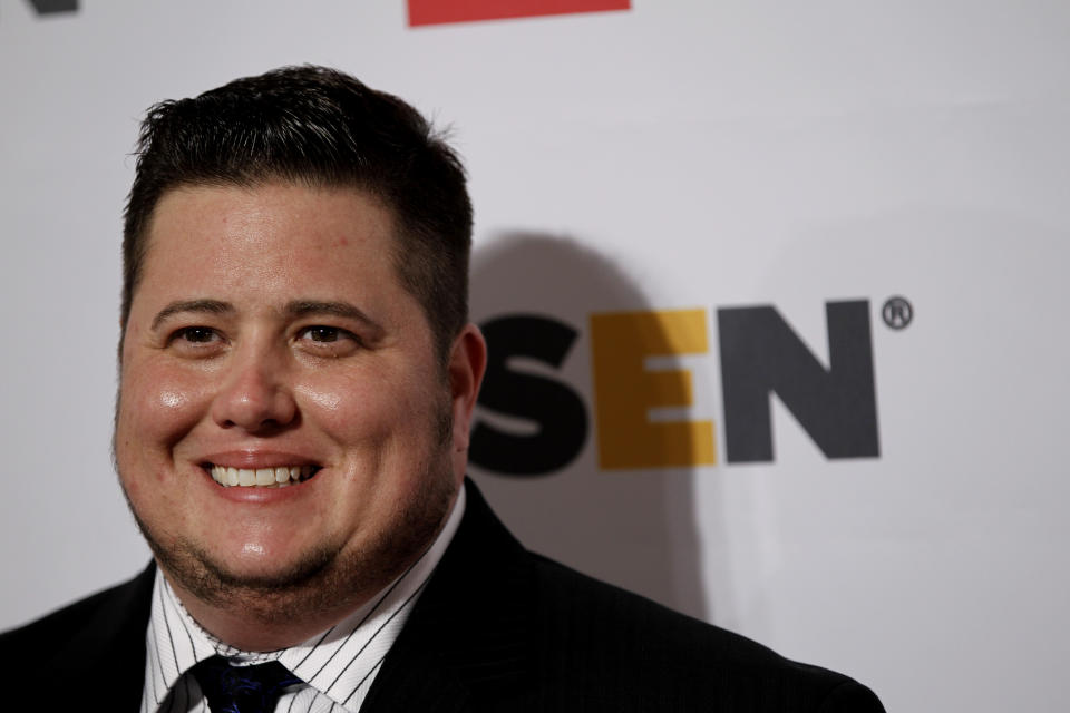 FILE - Honoree Chaz Bono arrives at the 7th annual GLSEN Respect Awards in Beverly Hills, Calif., in this Oct. 21, 2011 file photo. The 43-year-old transgender activist and author was honored with the outstanding documentary prize and Stephen F. Kolzak Award at the 23rd annual Media Awards for the Gay and Lesbian Alliance Against Defamation Saturday April 21, 2012. (AP Photo/Matt Sayles, File)