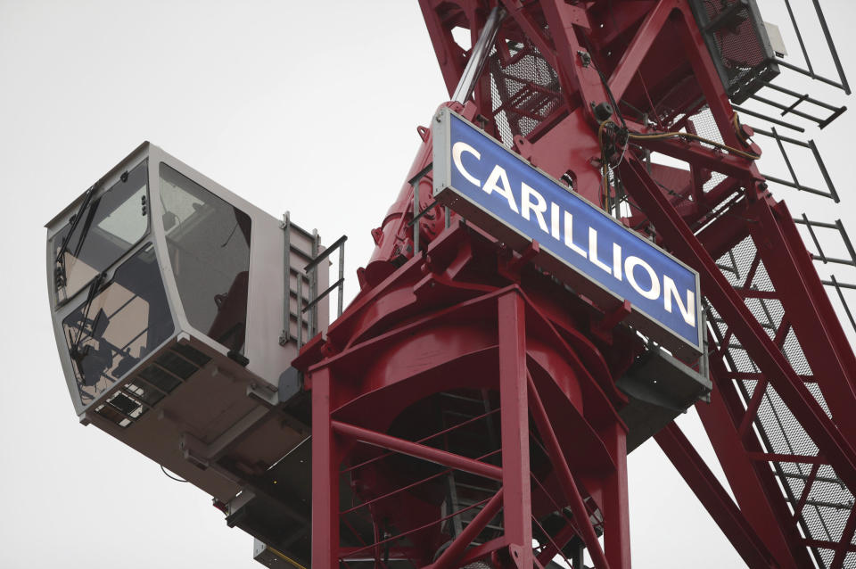 Carillion collapsed on Monday with just £29m left in the bank (Yui Mok/PA via AP)