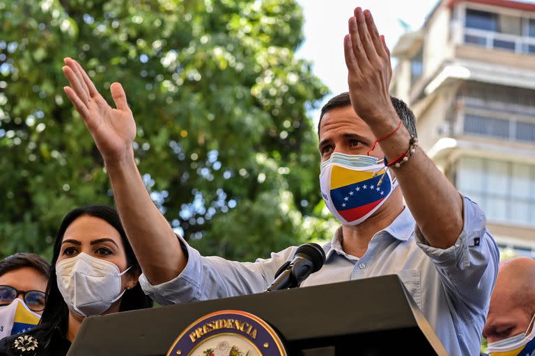 El líder opositor venezolano Juan Guaidó (Photo by Yuri CORTEZ / AFP)